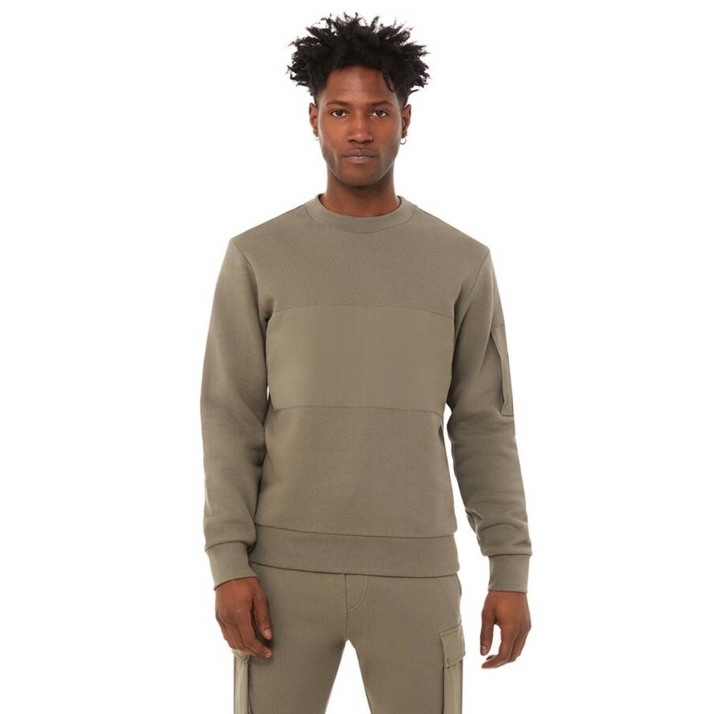 ALO Yoga Men's Olive Green Crewneck Sweatshirt